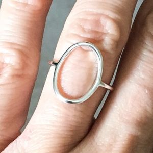Silver Oval Ring